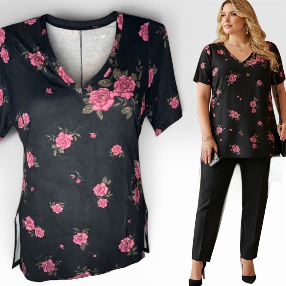 TORRID‎ Favorite Tunic Super Soft V-Neck Side Slit Tee NWT Size 1X